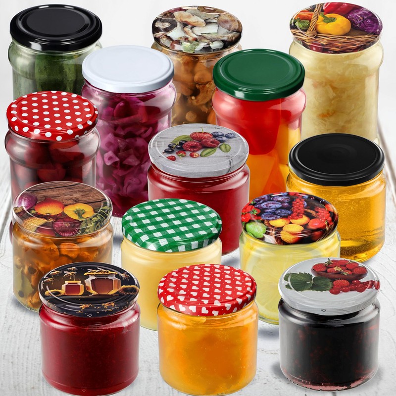 KADAX Screw Lids fi82 mm, Twist Off Lids Set Metal