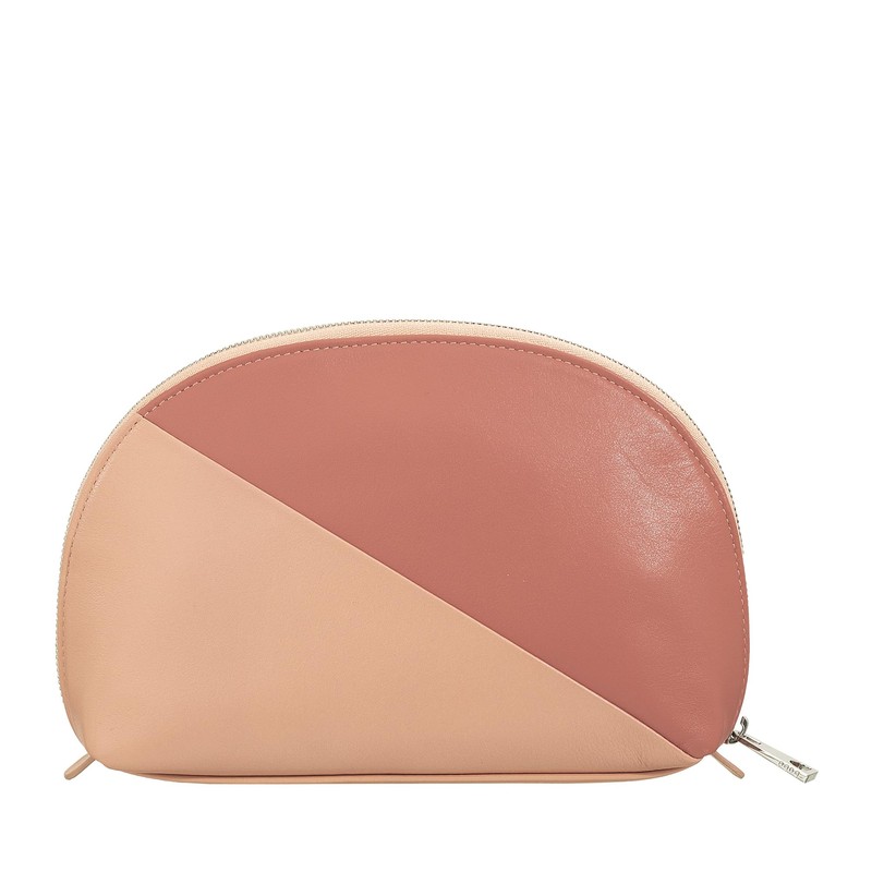 DUDU Makeup Cosmetic Bag Pochette in Leather Multicolor Travel Pouch