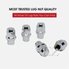 20 ET Bulge Conical Lug Nuts 1/2"-20 with Offset Washers