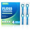 Kuvvfe Floss Threaders,Deep Clean Floss for Braces, Bridges, Implants|200Count (Pack