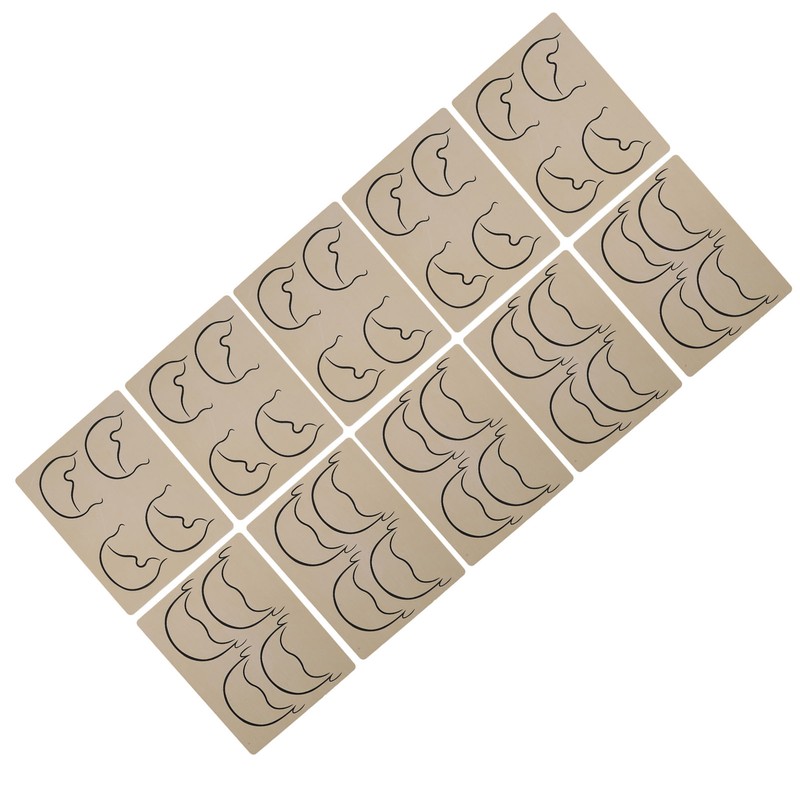 10pcs Tattoo Scalp Practice Skin Front Side Ink Free Rubber