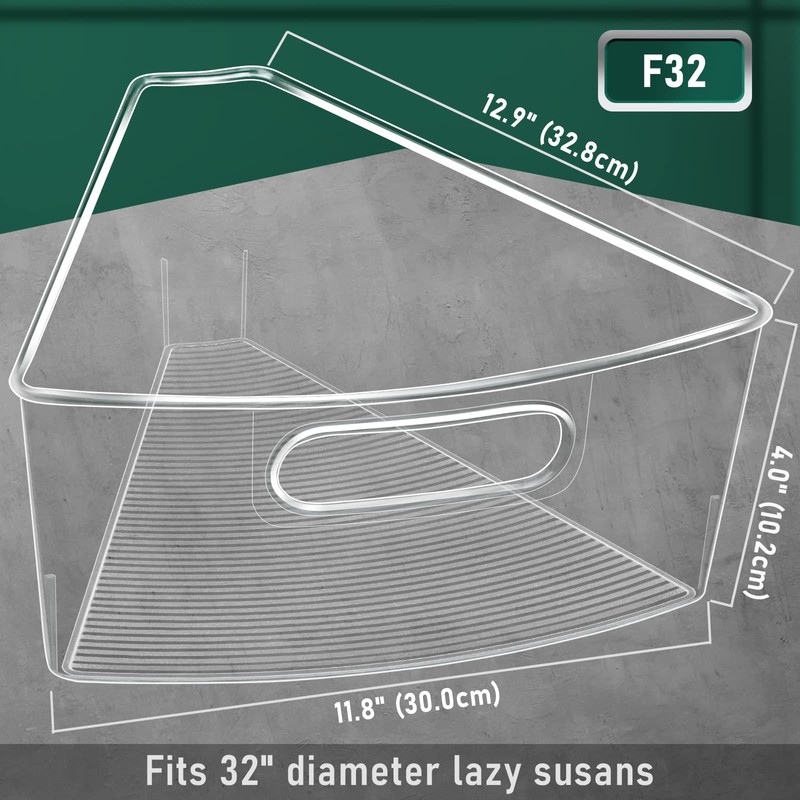 JEISSLIA Lazy Susan Cabinet Organizer Bins for 26"/ 28"/ 32"