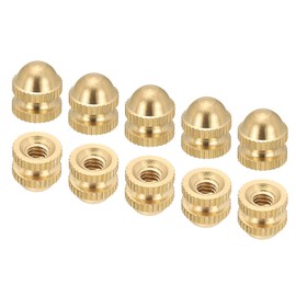 PATIKIL 5/32" Cap Nut, 15 Pack Acorn Nut Screw Knob Cap Insert Bolt Cover Female Thread Knurled Decorative Hardware Fittings Lamp Light Fixtures