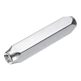 sourcing map 1/4" (6mm) Punch Stamp 40Cr Alloy Steel, Cute Maple Leaf Pattern Punch Tool Punch Press Tool for Metal Plastic Wood Leather