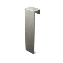 Skirting Board Stainless Steel Floor Boards V2A Length 250 cm 60 mm Silver Brushed Connector