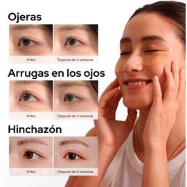 MIZON Parches para Ojos de Hidrogel (Gold) – Antiojeras y antibolsas con baba de caracol, ácido hialurónico – 60 Piezas – Skin Care Coreano para todo tipo de piel