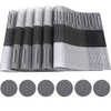 Time to Sparkle 13 PCS Vinyl Woven 6pcs Placemats +