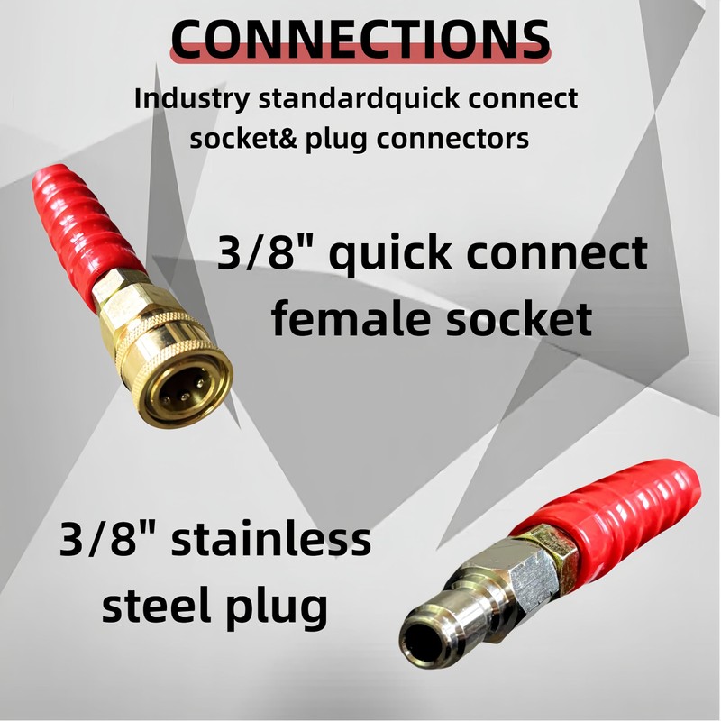 YUYEW Pressure Washer Hose 32FT with 3/8 Inch Quick Connect,