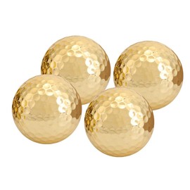 4Pcs Portable Double Layer Gold Refining Ball Accessories Golden with High Visibility, Over 1000 Shots, 392 Holes