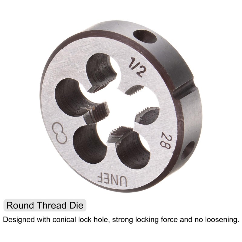 sourcing map 3pcs Tap and Die Set, 1/2-28 UNEF Thread