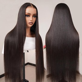 Wiggins Hair Ready And Go Glueless Wig Pre Cut Straight 4x7 Lace Closure Wig Human Hair Pre Bleached Pre Plucked Human Hair Wig Beginner Friendly 20 Inch