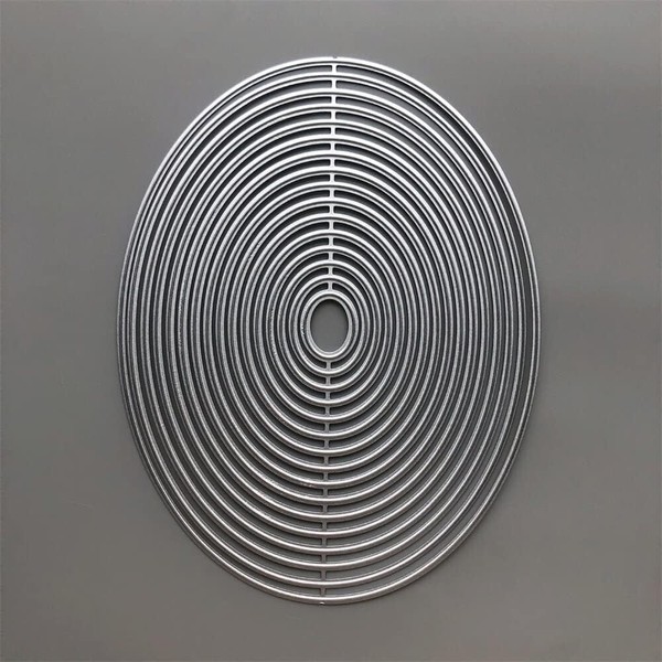 Silver Oval Border Metal Cutting Dies for Card Making Embossing