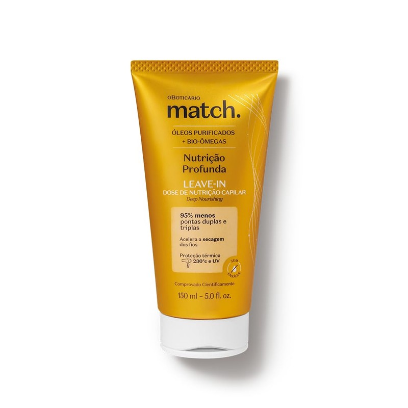 Oboticario Match Hair Treatment Cream, Nutrition, OboTICARIO MATCH LEAVE-IN NUTRICAO