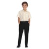 Gioberti Boys Flat Front Dress Pants, Black, 12