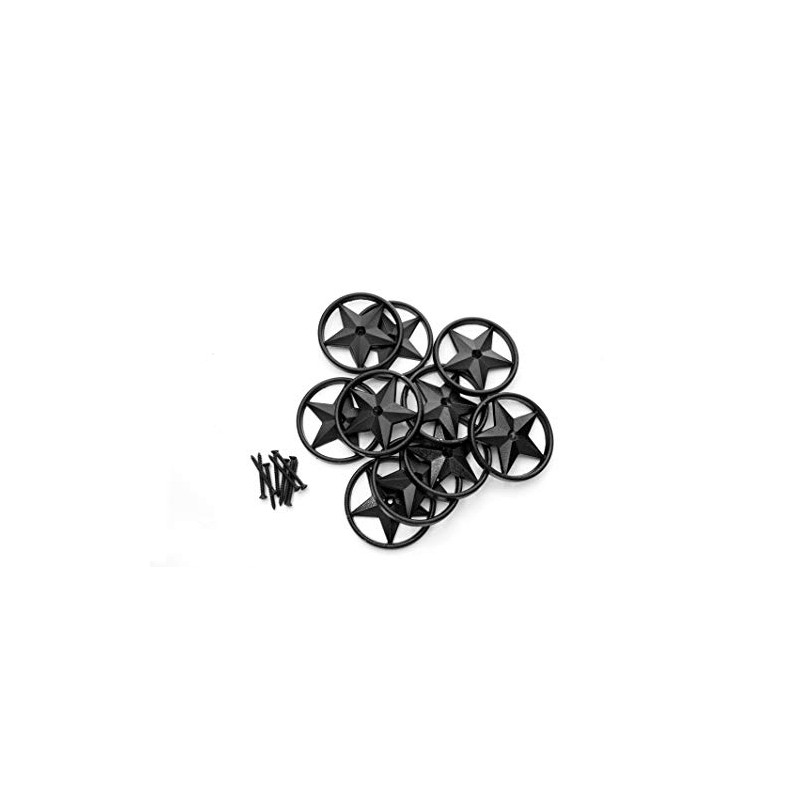 OZCO 56624 3-3/8-inch Decorative Metal Star (10 per Pack) Black|Blacks