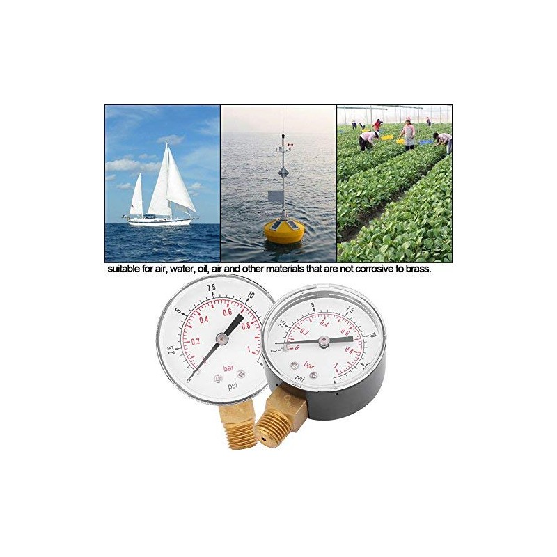 Medidor de presión baja para combustible, aire, aceite o agua
