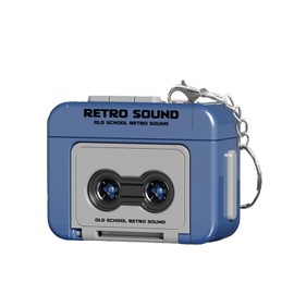 Creative Mini Tape Recorder Keychain, Vintage Recorder Keyring with Cassette Player, Portable Music Keychain for Music Lovers and Collectors
