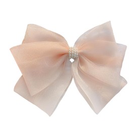 FASELE Hair Clip, Barrette, Mesh, Glitter, Large Bowknots, Gentle, Elegant, Forest Girl, Cute, Pearl, Clip, Hair Ornament, Hair Accessory, Stylish, For Weddings, Commutes, Commutes, Parties,