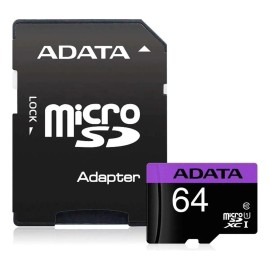 Tarjeta de memoria Adata AUSDX64GUICL10-RA1 Premier con adaptador SD 64GB
