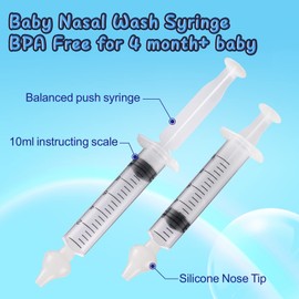Nasal Syringe for Baby - 4PCS - Safe Silicon Baby Nasal Aspirator Qucik Syringe Nose Cleaner Rinsing Tool for Baby/Infant/Kid