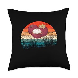 Exotic Mangosteen Juice Superfoods Fruits Lover Exotic Mangosteen Superfoods Fruits Lover Throw Pillow, 18x18, Multicolor