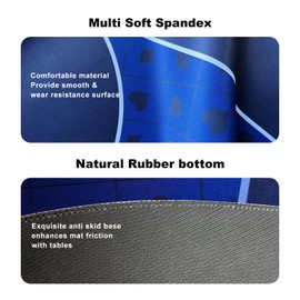 94 x 47 Inch Poker Mat with Stronger Sewn Edges, 10 Players Texas Hold'em Poker Rubber Mat Poker Topper for Tables, Folding Portable Poker Table Top Layout w/Carrying Bag for Poker Games, Blackjack