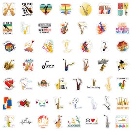 Wind Instrument Stickers 100 Pack Laptop Stickers,Instrument Vinyl Waterproof Stickers for Water Bottles Skateboard Scrapbook Bike Computer,Phone,-Graffiti Stickers Pack for Teens Girls Kids Adults