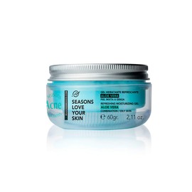 SEASONS LOVE YOUR SKIN - Gel de Aloe Vera Hidratante 60 g | Gel Facial Refrescante | Hidratación para Piel Mixta y Grasa - 60 g - Daily Care