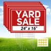 6 Pcs Yard Sale Signs with Stakes, Extra-Large Foldable Yard
