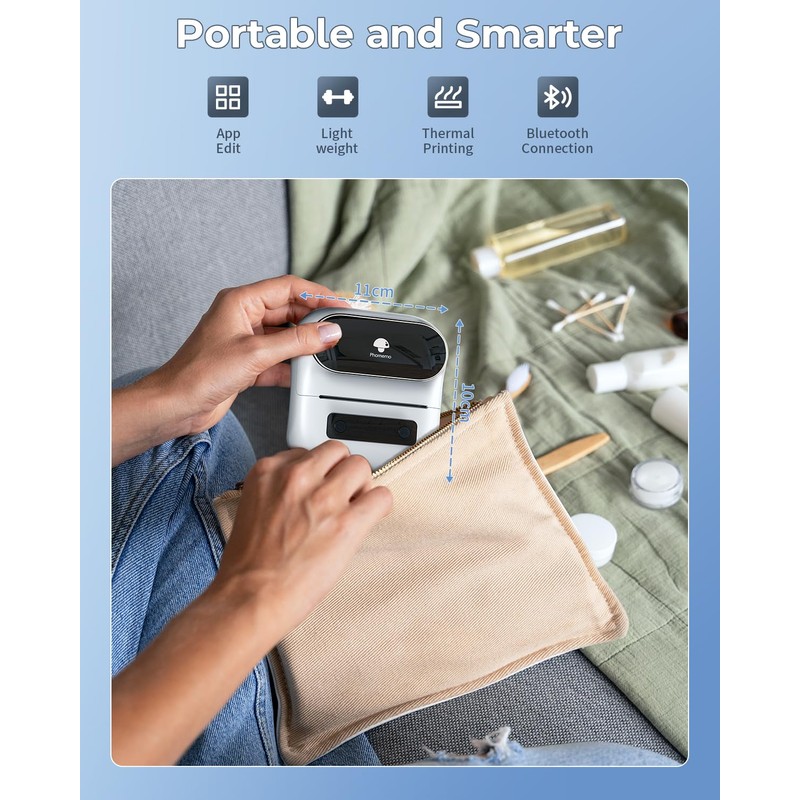 Phomemo M220 Label Maker, Thermal Label Printer, Portable Label Maker