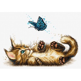 Cross Stitch Kit Luca-S - Playful Kitten B7013