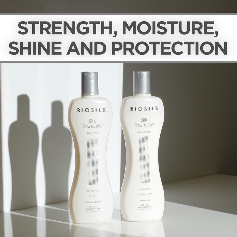 BioSilk Silk Therapy Duo Set, Shampoo & Conditioner for Gentle