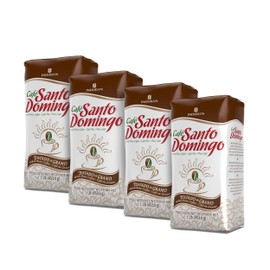Café Santo Domingo, 16 oz Bag, Whole Bean Coffee, Medium Roast - Product from the Dominican Republic (Pack of 4)