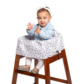J.L. Childress Disposable Restaurant High Chair Covers - Baby Travel Accessory for Kids & Toddlers, Individually Wrapped, Covers All Surfaces - 12 Count, Stars/Hearts/Arrows