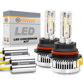 Headlight Experts 9007 Dual Beam LED Kit for 2000 Mitsubishi Montero Sport Plug and Play 6000K 22,000 Lumens w/Canbus Built-In Error Free (Pack of 2) Fog Light