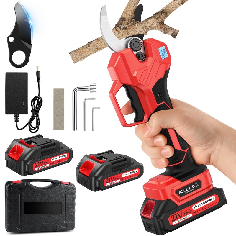 Electric Pruning Shears -1000W Brushless Motor Cutting 2 inch Diameter