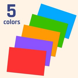 1000 Pack, Coloured Stickers Sticky Labels, 7.5 x 5 cm - 5 Colours