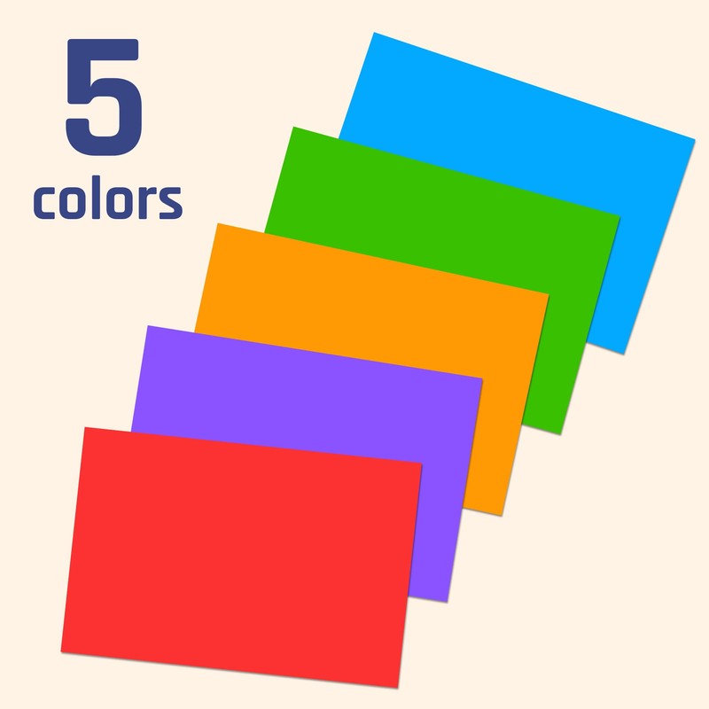 1000 Pack, Coloured Stickers Sticky Labels, 7.5 x 5 cm