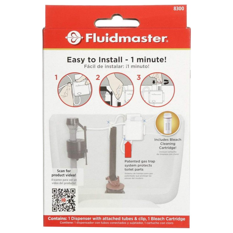 Fluidmaster 8300P8 Flush 'N' Sparkle Toilet Bowl Cleaning System