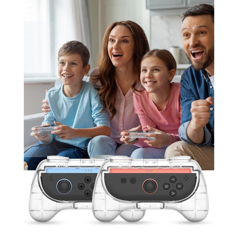 TRANSNOVO 2 Pack Controller Grip Cover Handle for Switch 2