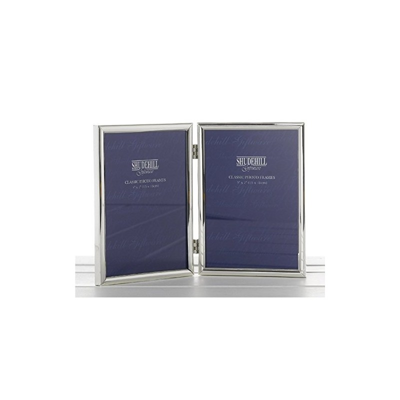 5" x 7" Double Silver Plated Photo Frame Gift Occasion