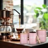 Blushtier 3 Pack Pink Kitchen Canister Set Metal Tea Coffee
