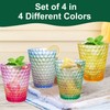 Lily's Home Unbreakable Premium Drinking Glasses Set of 4, Plastic