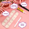 1600Pcs 4mm Beige Flat Back Half-Round Pearls Set for Crafting
