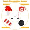 Bettary 6 Pack Plastic Stanchions Chain Set, Traffic Delineator Post