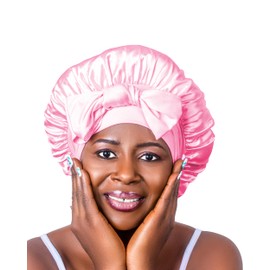 Toris Moe Creations Silk Bonnet Satin Bonnet for Sleeping Women Scarf Wrap Night Cap with Soft Tie Band Perfect for Curly Hair