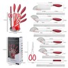 Knife Block Set,8-piece Kitchen Knife Set with Rotatable Storage Stand,