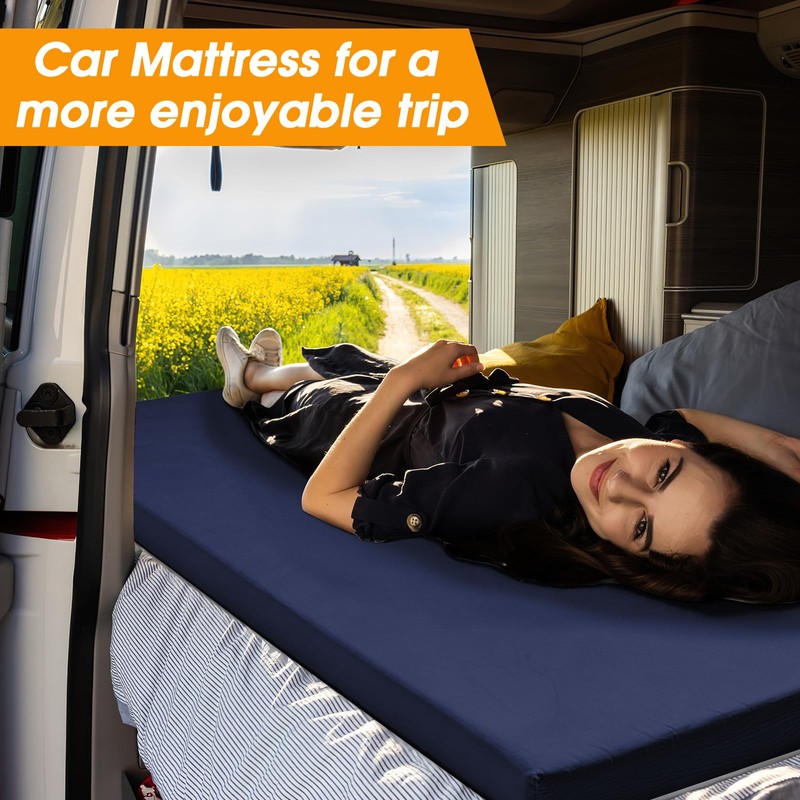 CYMULA Camping Cot Mattress 2in Memory Foam Sleeping Pad,Soft Warm