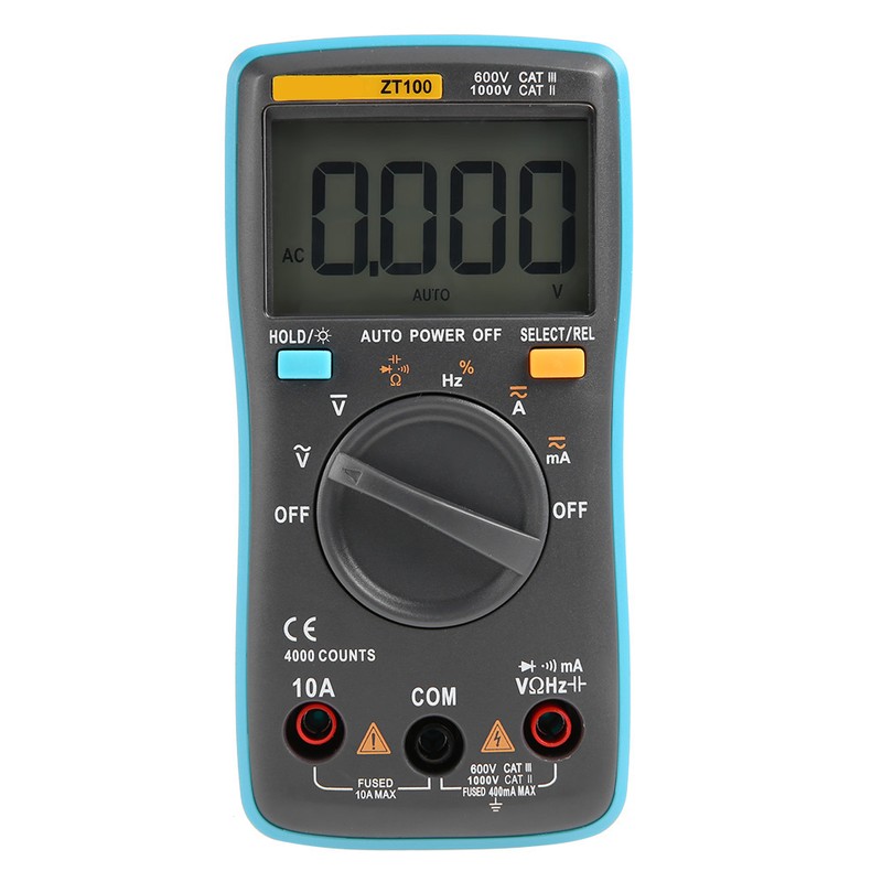 ZT100 4000 Counts Portable Mini Auto Digital LCD Display Testing