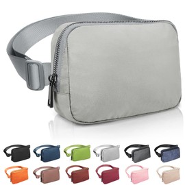 ZOMAKE Waist Bag, Waist Pouch, Men's, Women's, Lightweight, Stylish, Body Bag, Shoulder Bag, Hip Bag, Running, Outdoor, Shopping, Traveling, gray (light gray)